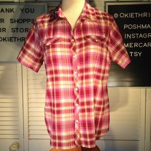 Eddie Bauer Women Size Large Button Down Shirt